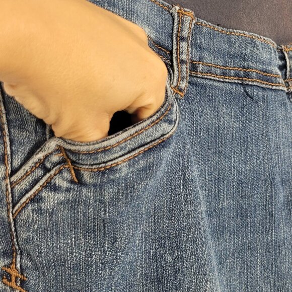 Thyme Maternity Women's Blue Cotton Blend Belly Pregnancy Stretch Jeans Sz Small - Picture 3 of 12